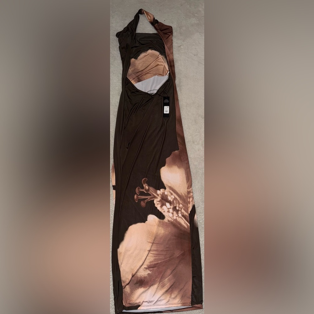 Vanessa Floral Blackless Maxi Dress style code KSD3642 - Picture 3 of 7